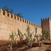 Walls of the Chellah of Rabat - a medieval fortified Muslim necropolis and ancient archeological site